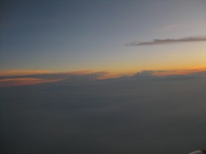 Sunset Malaysia dari jendela pesawat
